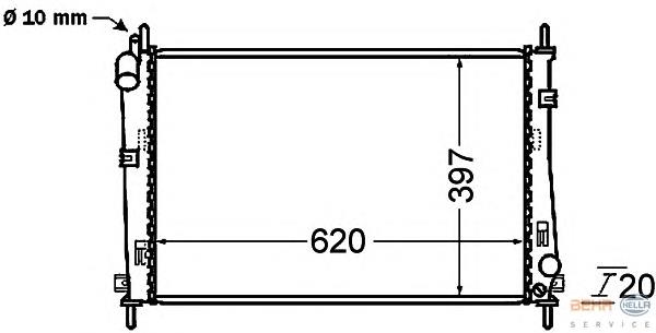 1671775 Ford Radiador de esfriamento de motor