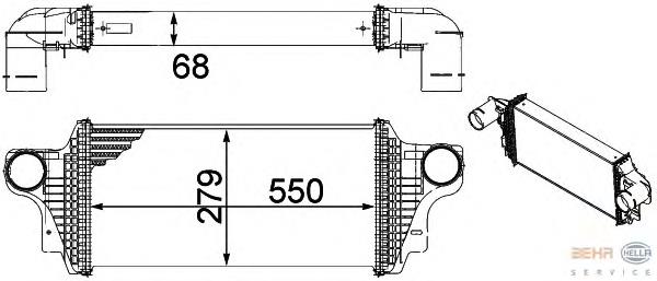 1645000000 Mercedes Radiador de intercooler