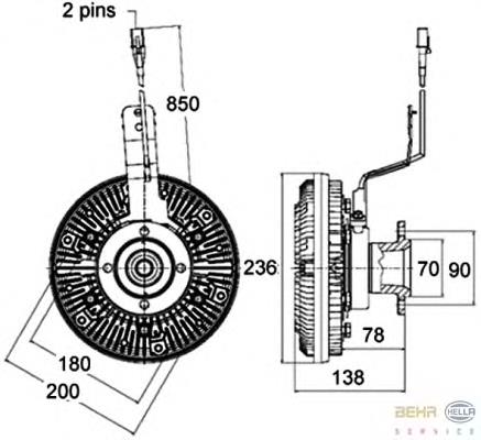 51066300077 MAN Acoplamento viscoso de ventilador de esfriamento