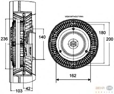 49082 NRF Acoplamento viscoso de ventilador de esfriamento