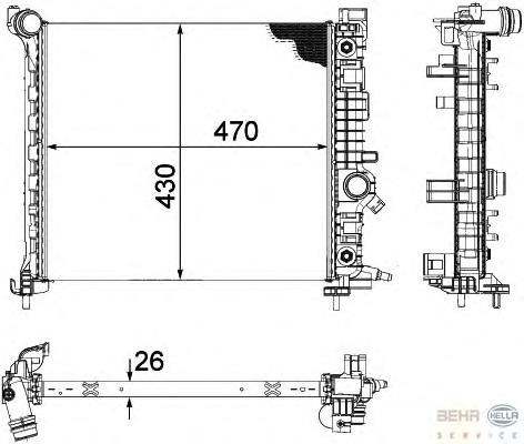 53008 NRF Radiador de esfriamento de motor