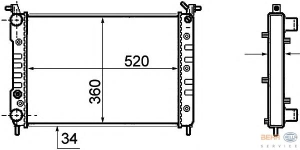 61804 Nissens Radiador de esfriamento de motor