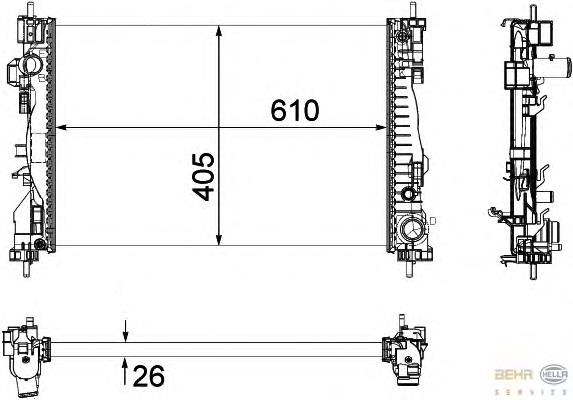 58492 NRF Radiador de esfriamento de motor