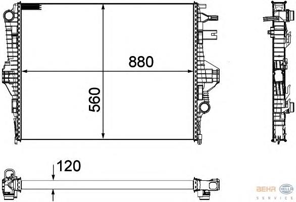95810613210 VAG Radiador de esfriamento de motor