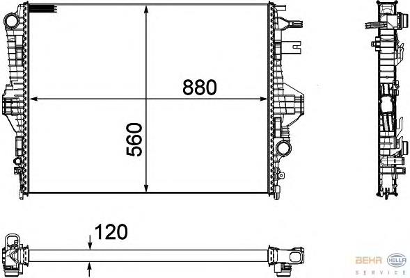 Radiador de esfriamento de motor Mahle Original CR1184000P preço, a partir de 270,36 USD