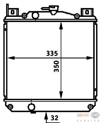 Radiador de esfriamento de motor Suzuki 1770080E00