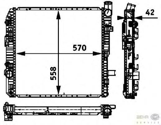 6685000102 Mercedes Radiador de esfriamento de motor