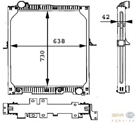 462680 Diesel Technic Radiador de esfriamento de motor