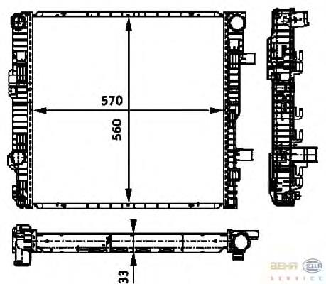 6685000002 Mercedes Radiador de esfriamento de motor