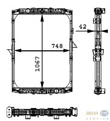 1326966 DAF Radiador de esfriamento de motor