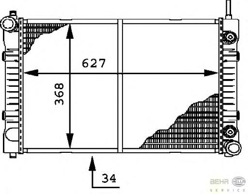A6685000601 Mercedes Radiador de esfriamento de motor