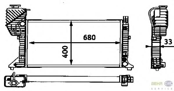 5062083 Polcar Radiador de esfriamento de motor