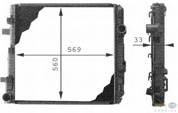 Radiador de esfriamento de motor Thermotec D7ME016TT