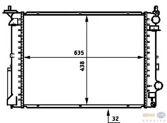 6025316378 Renault (RVI) Radiador de esfriamento de motor