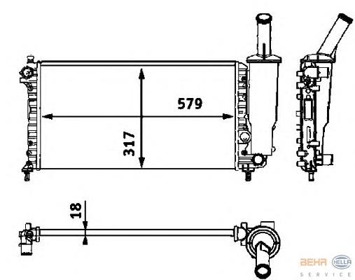58171 NRF Radiador de esfriamento de motor