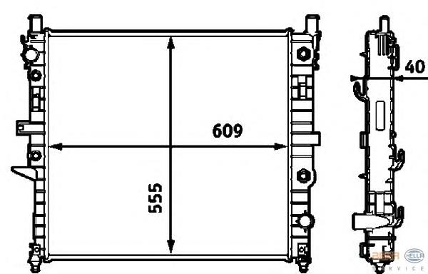 5044083 Polcar Radiador de esfriamento de motor
