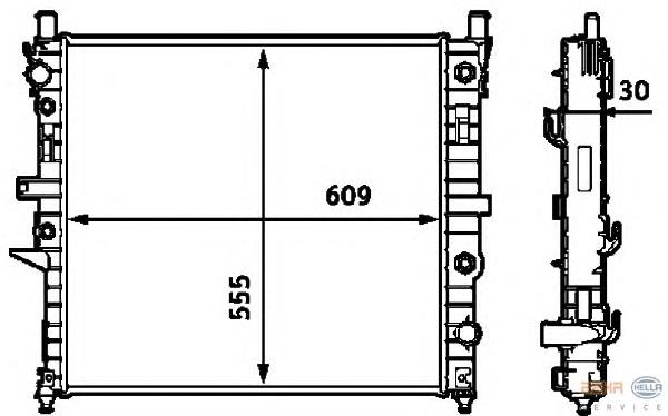 Radiador de esfriamento de motor A1635002204 Mercedes
