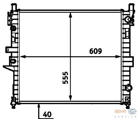 1005583 Mercedes Radiador de esfriamento de motor