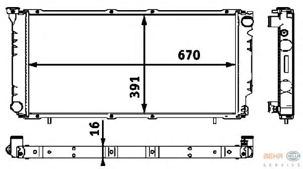Radiador de esfriamento de motor 64112 Nissens