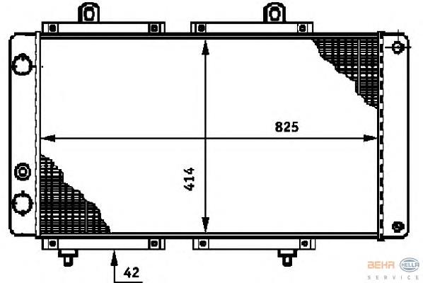 570108A2 Polcar Radiador de esfriamento de motor