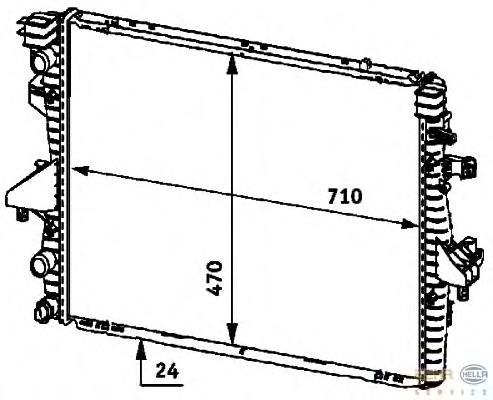 7H0121253F VAG Radiador de esfriamento de motor
