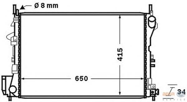 732877 VALEO Radiador de esfriamento de motor