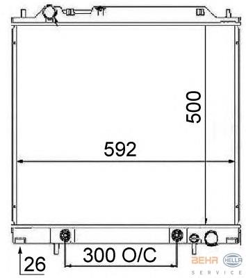 5250081 Polcar Radiador de esfriamento de motor