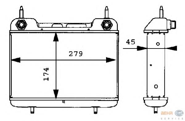A1245000000 Mercedes Radiador de óleo