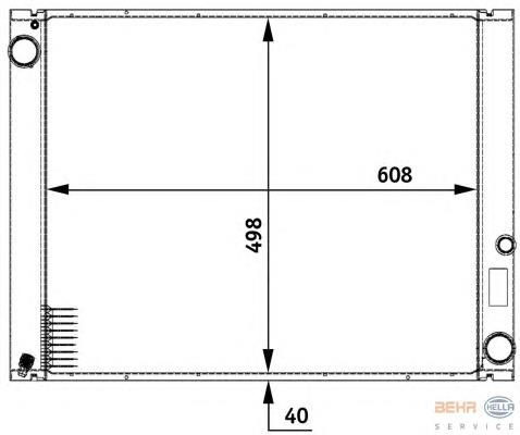 53840 NRF Radiador de esfriamento de motor