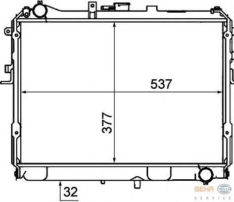 RF0115200B Mazda Radiador de esfriamento de motor