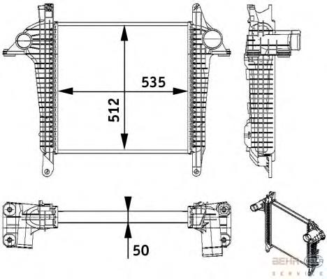8ML376750521 HELLA Radiador de intercooler