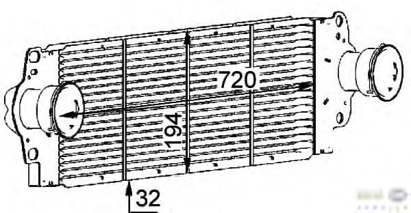 7H0145804A VAG Radiador de intercooler