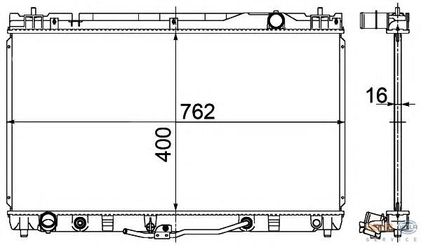 R12104 Sato Tech Radiador de esfriamento de motor