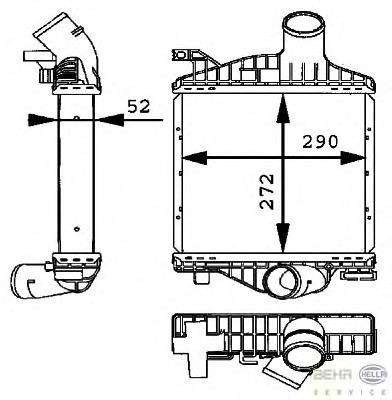 6385012301 Mercedes Radiador de intercooler