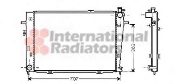 Radiador de esfriamento de motor S253102E500 Hyundai/Kia