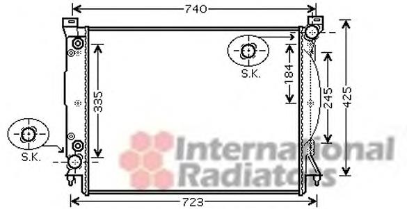 8E0121251AB VAG Radiador de esfriamento de motor