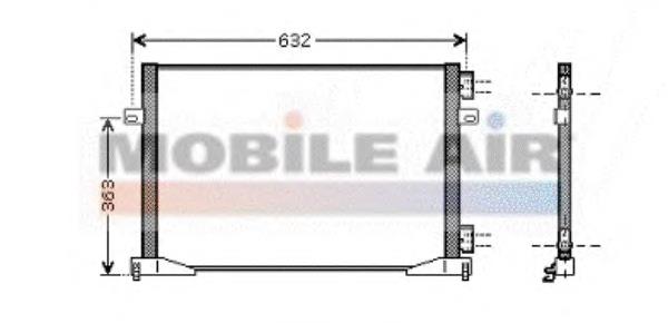 6026K8C1S Polcar Radiador de aparelho de ar condicionado