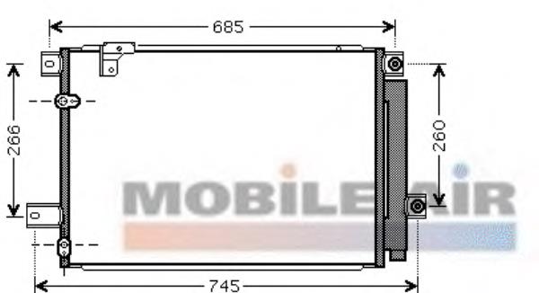 884500F150 Toyota Radiador de aparelho de ar condicionado
