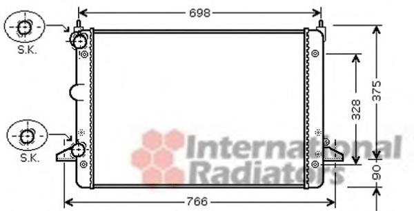 1109232 Ford Radiador de esfriamento de motor