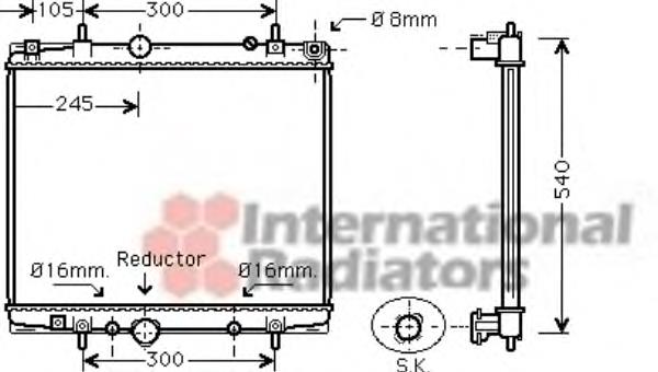 Radiador de esfriamento de motor Peugeot/Citroen 96417283