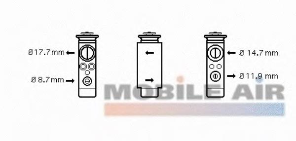Válvula TRV de aparelho de ar condicionado ACR 121058