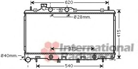 45119AG050 Subaru Radiador de esfriamento de motor