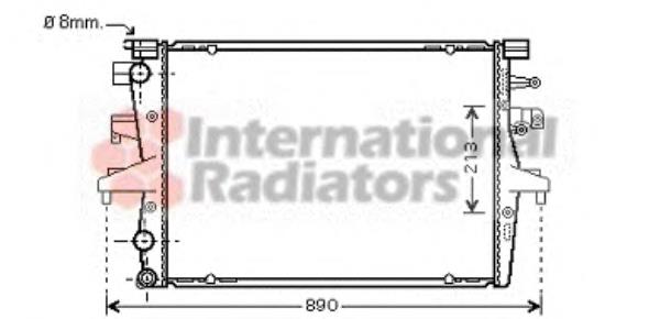 58002230 VAN Wezel Radiador de esfriamento de motor