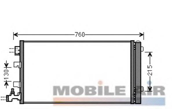 43005449 VAN Wezel Radiador de aparelho de ar condicionado