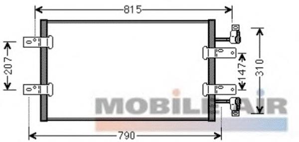 43005451 VAN Wezel Radiador de aparelho de ar condicionado