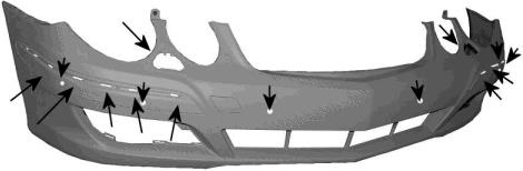 Pára-choque dianteiro Mercedes A2118801840 preço, a partir de 119,77 USD