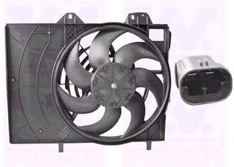Difusor do radiador de esfriamento, montado com motor e roda de aletas 1253H0 Peugeot/Citroen