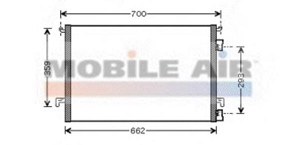 Radiador de aparelho de ar condicionado Opel 1850095