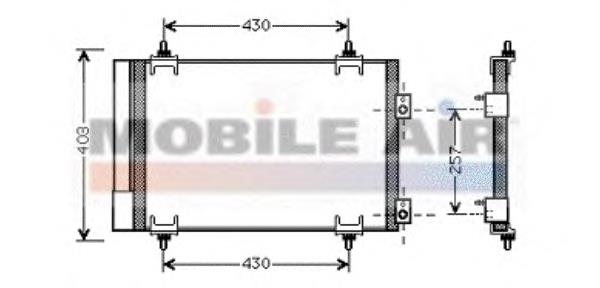 Radiador de aparelho de ar condicionado VAN Wezel 09005231 preço, a partir de 82,96 USD