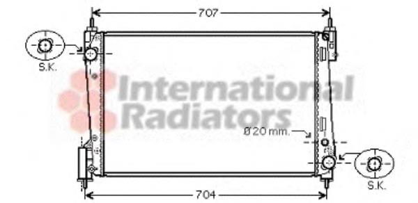 Radiador de esfriamento de motor 871360500 Opel